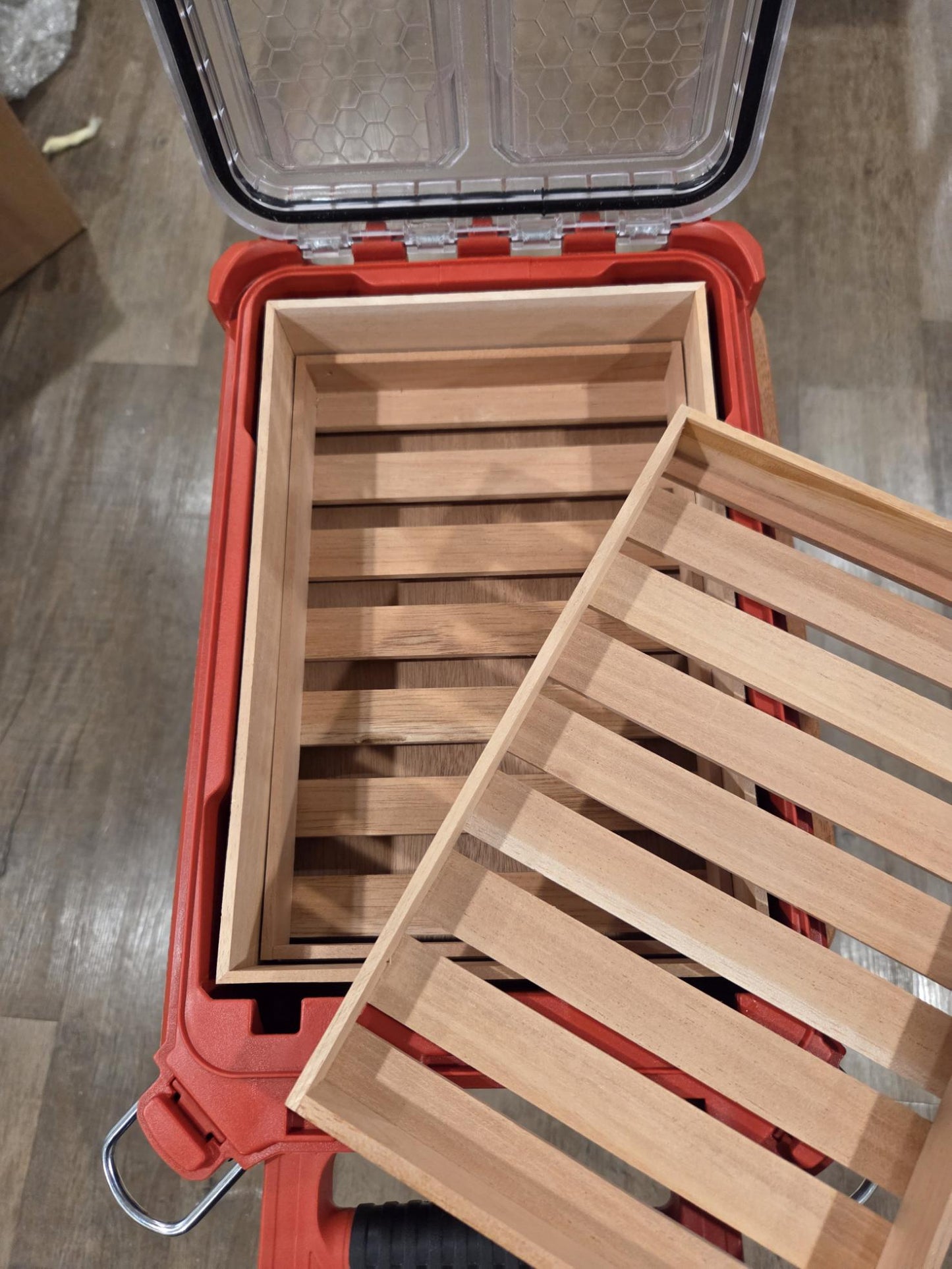 Custom Hand Made Spanish Cedar Humidor Insert for Milwaukee Packout 48-22-8435 Compact Organizer