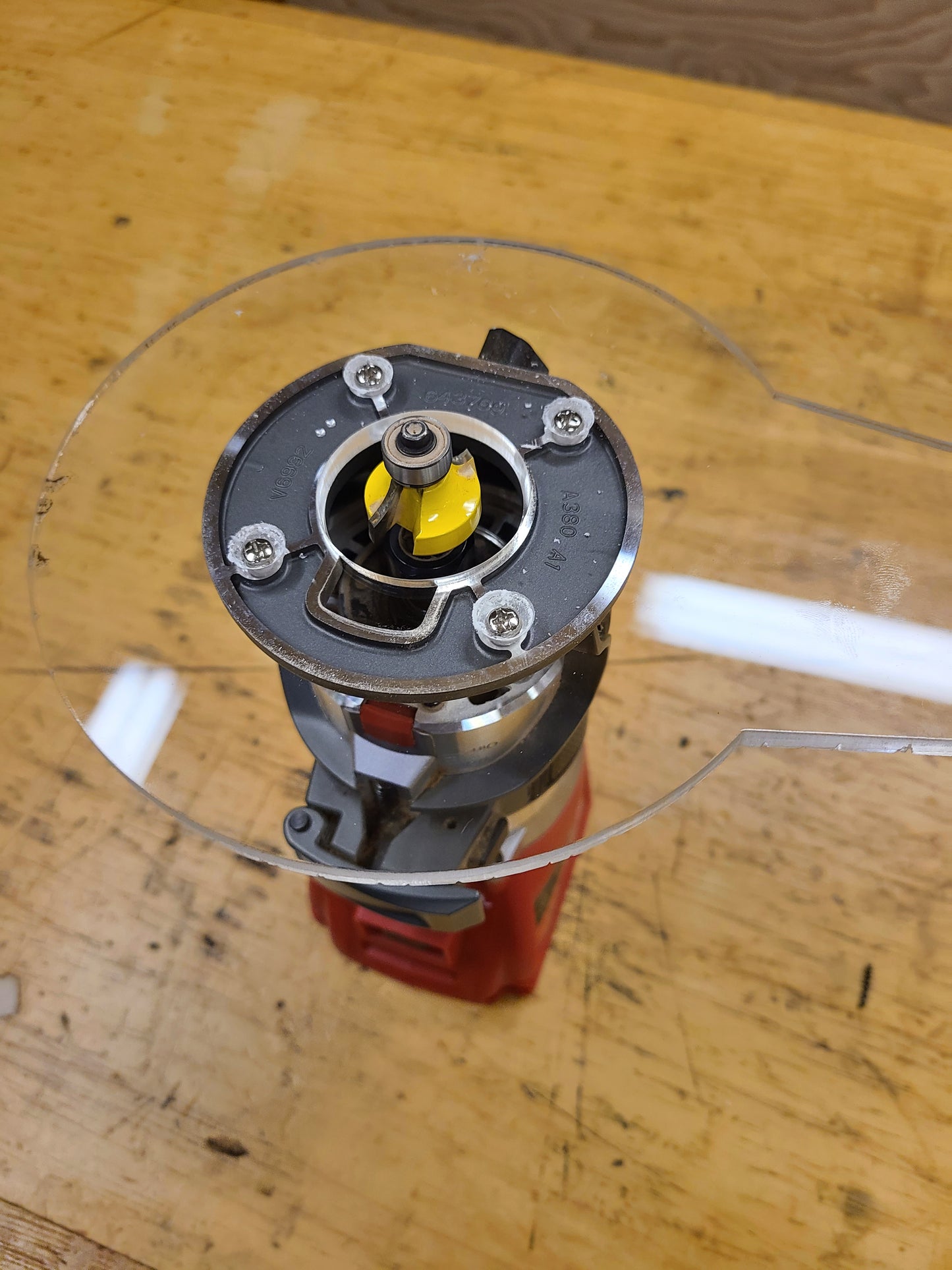 Universal Offset Router Base for Palm Routers and Laminate Trimmers