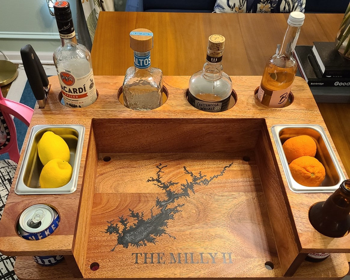 Backyard Serving Tray - Backyard Cocktail Serving Station