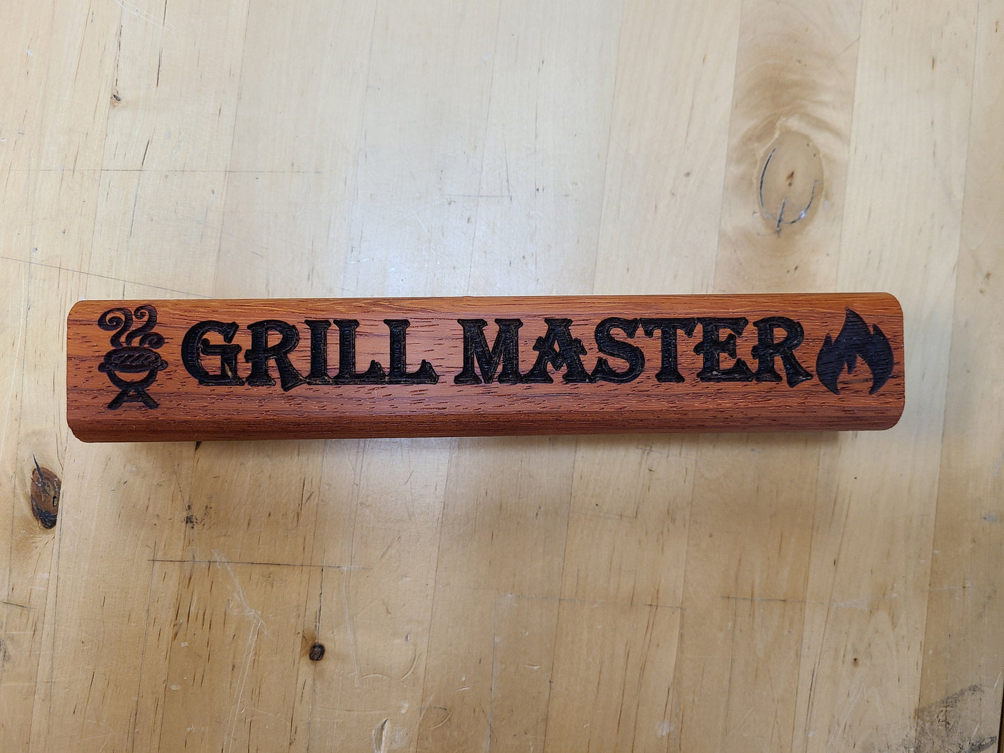 Replacement Handle for Big Green Egg BGE - Exotic Hardwood - Padauk