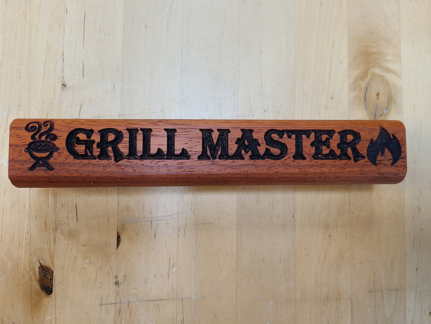 Replacement Handle for Big Green Egg BGE - Exotic Hardwood - Padauk