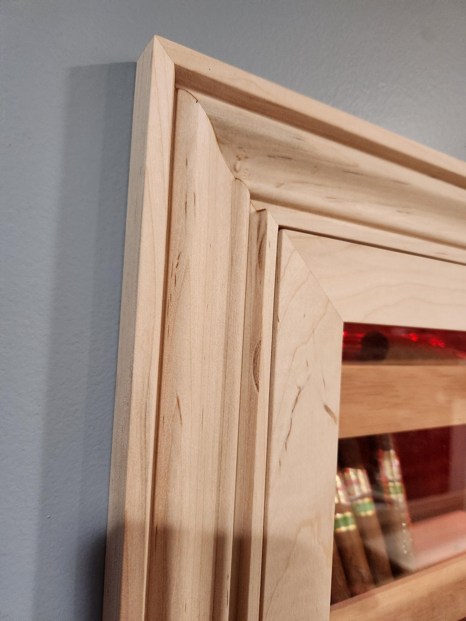 Hand Made Maple In-Wall Humidor for cigars. Great Christmas gift for husband, boyfriend, or dad. Includes Boveda Humidor Starter Kit