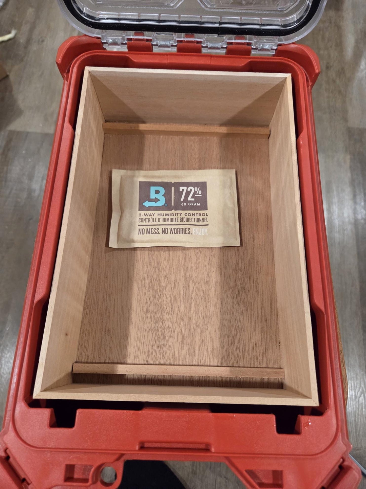 Custom Hand Made Spanish Cedar Humidor Insert for Milwaukee Packout 48-22-8435 Compact Organizer