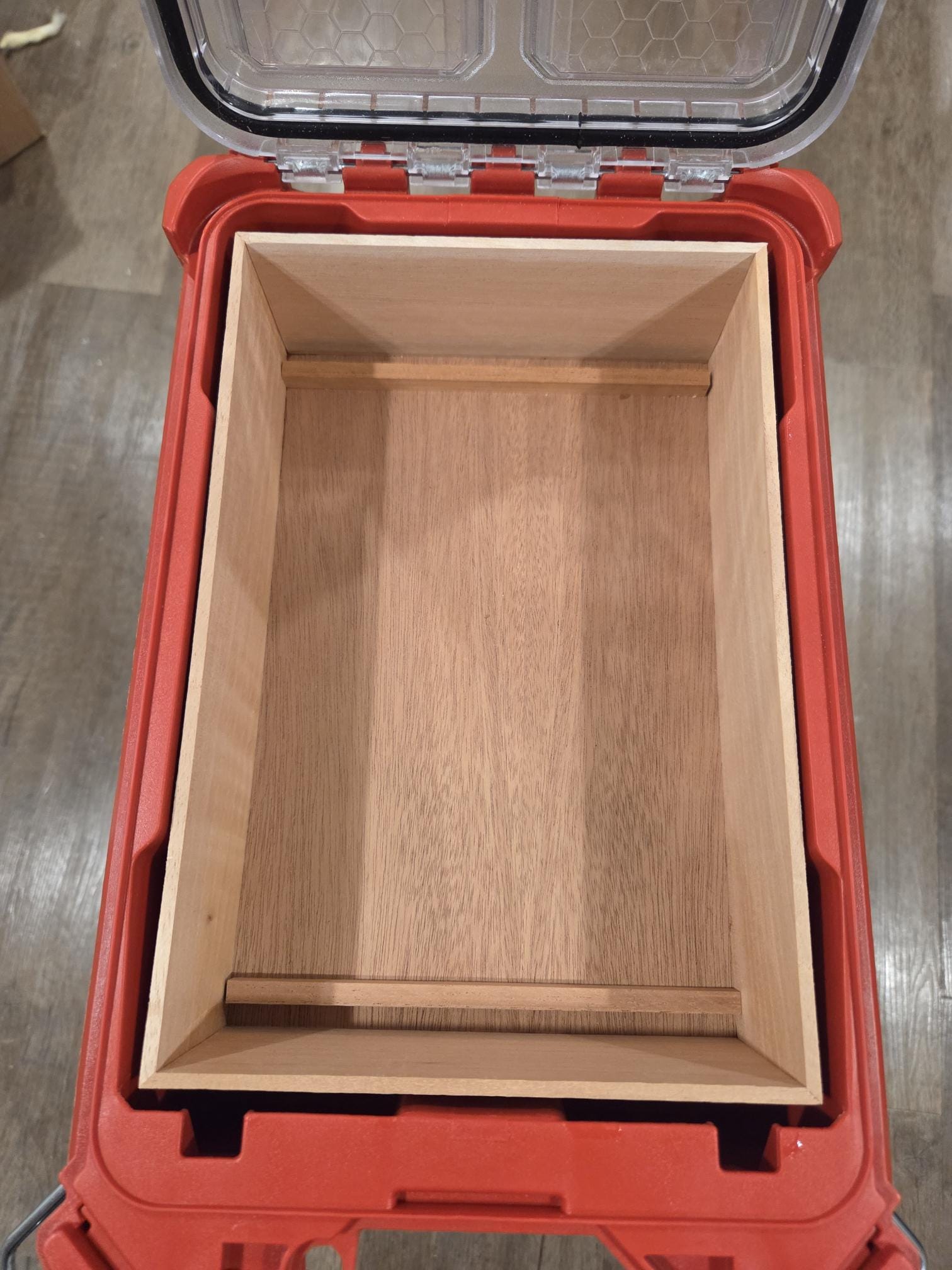 Custom Hand Made Spanish Cedar Humidor Insert for Milwaukee Packout 48-22-8435 Compact Organizer