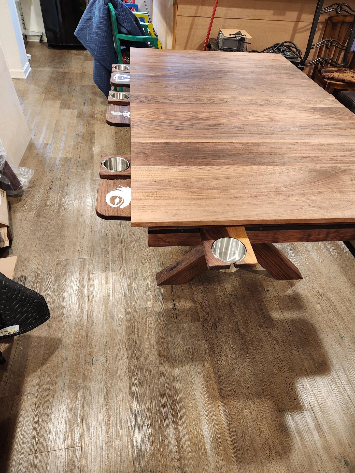 Walnut Gaming Table and Bench Plans | D&D RPG Woodworking (PDF Download)