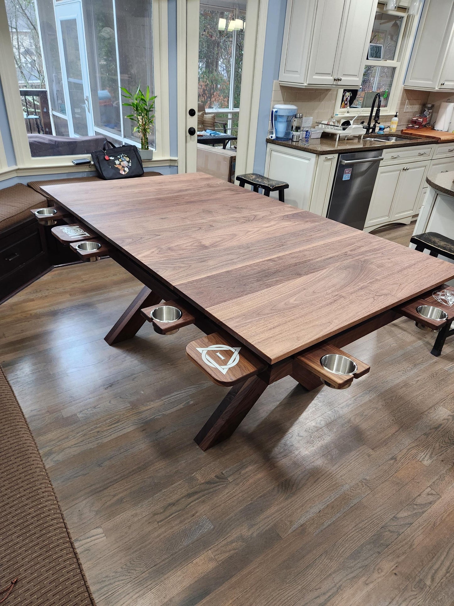 Walnut Gaming Table and Bench Plans | D&D RPG Woodworking (PDF Download)