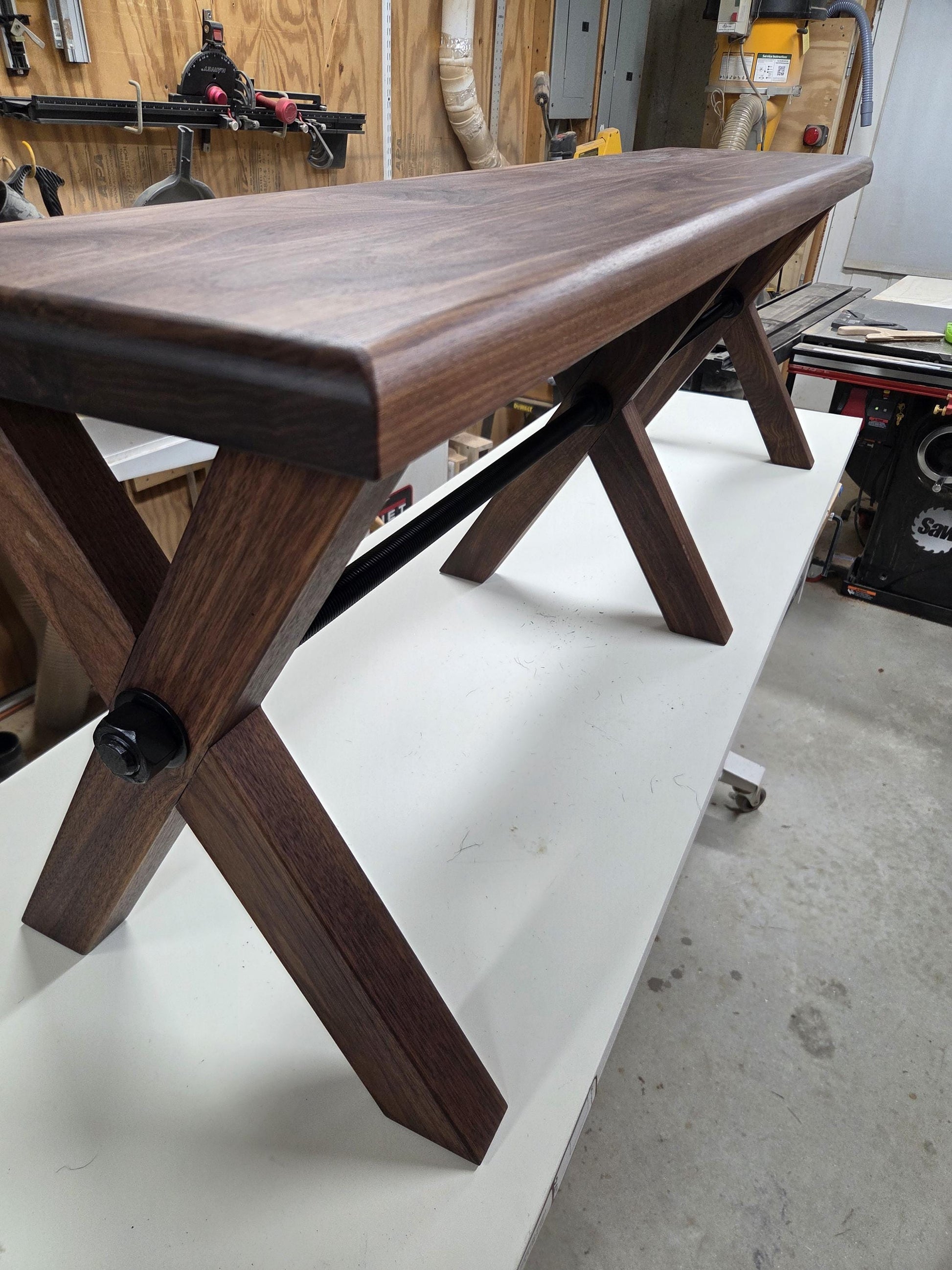 Custom Walnut Bench Plans | Modern Farmhouse Bench | DIY Woodworking Plans | Dining Bench 60" | Instant Digital Download