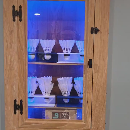 Badminton Shuttlecock Humidor – Spanish Cedar Storage Box with Boveda Humidity Control | Feather Shuttlecock Conditioner |