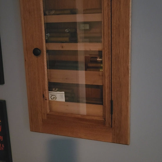 Hand Made In-Wall Humidor for cigars. Great gift for husband, boyfriend, or dad.