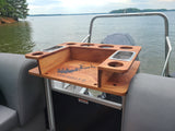 Mahogany Pontoon Boat Bar and Tray