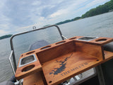Mahogany Pontoon Boat Bar and Tray