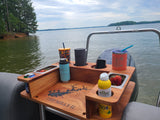 Mahogany Pontoon Boat Bar and Tray