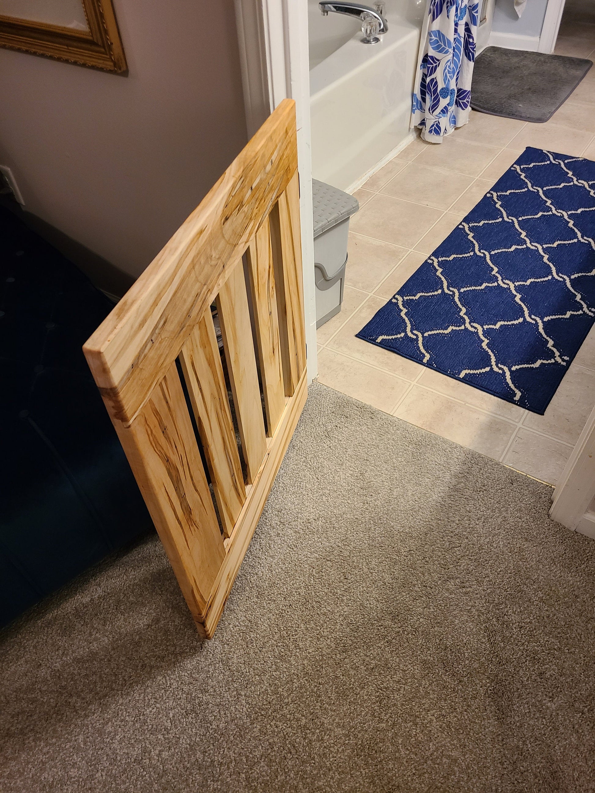 Handmade Hardwood Baby Gate /  Pet Gates Walnut, Maple, Oak, Wormy Maple, or Mahogany