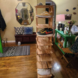 Custom, hand made shoe tree / shoe shelf. Wormy Maple. Shoe Organizer Holds 20 pairs of shoes.