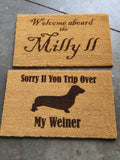 Custom Welcome Boat / Dock mat.  Customized with your boat name.