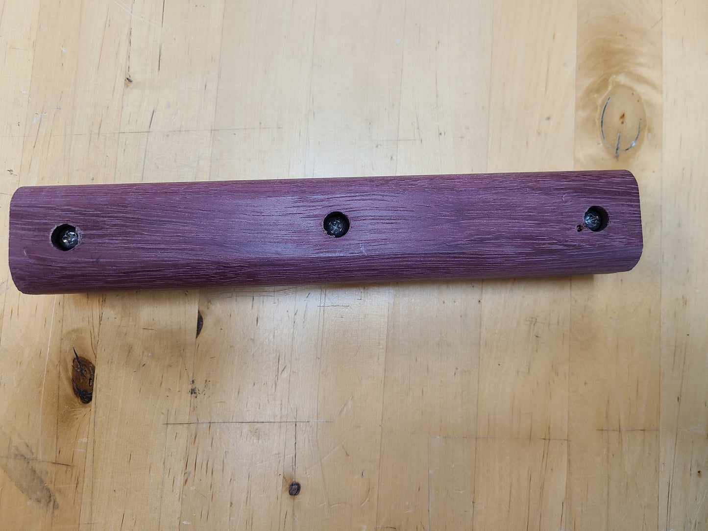 Replacement Handle for Big Green Egg BGE - Exotic Hardwood - Purple Heart