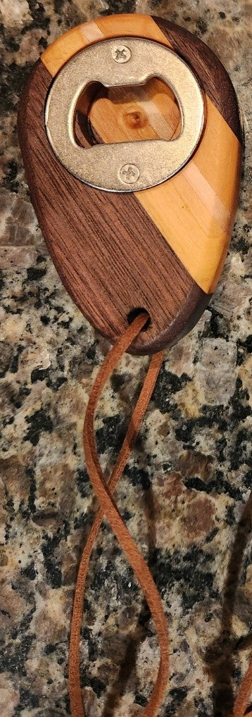 Custom made Hardwood Bottle Opener