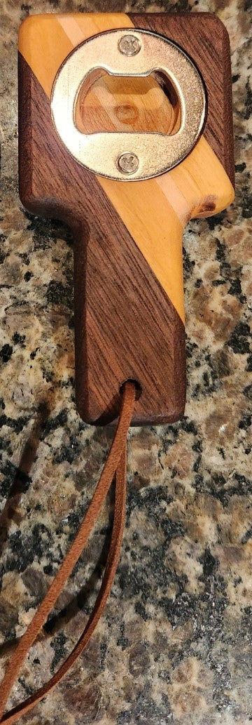 Custom made Hardwood Bottle Opener